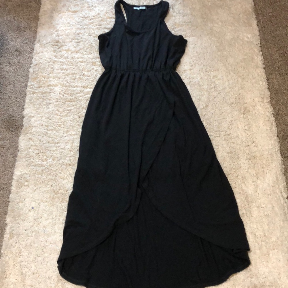 Tulip front low back tank maxi dress